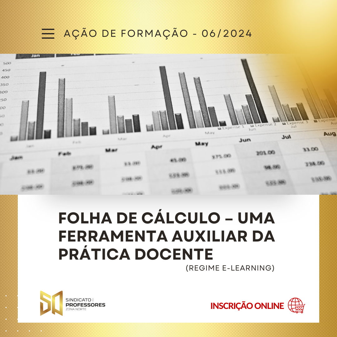 Course Image 24 - FOLHA DE CÁLCULO – UMA FERRAMENTA AUXILIAR DA PRÁTICA DOCENTE - (Regime E-learning)
